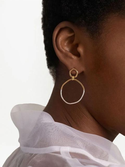 Monica Vinader Riva diamond earrings - Gold - zdjęcie produktu nr 2