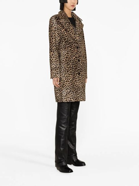 Zadig&Voltaire leopard-print calf hair coat - Neutrals