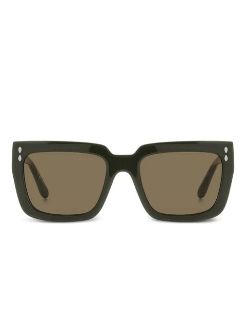 Isabel Marant Eyewear square-frame sunglasses - Green - zdjęcie produktu nr 1