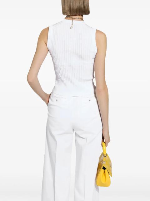Dolce & Gabbana Stretch ribbed top - White
