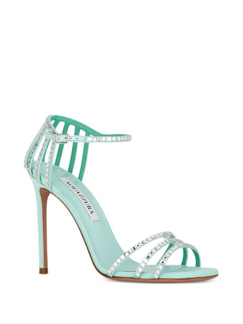Aquazzura Sensation Crystal heeled sandals - Blue