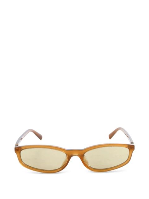 Miu Miu Eyewear Regard logo-plaque sunglasses - Brown - zdjęcie produktu nr 1