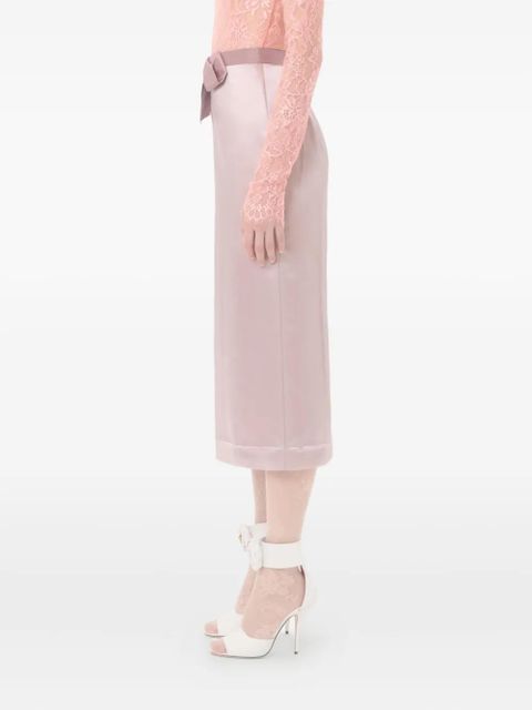 Valentino Garavani bow-detail midi skirt - Pink