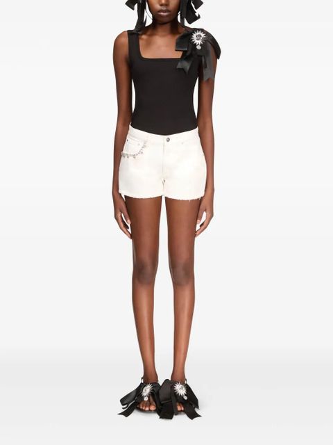 AREA crystal-embellished shorts - White - zdjęcie produktu nr 2