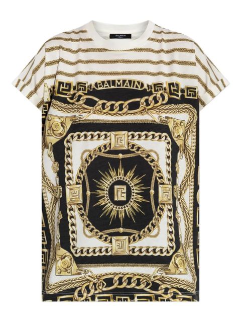 Balmain baroque-pattern T-shirt - Black - zdjęcie produktu nr 1