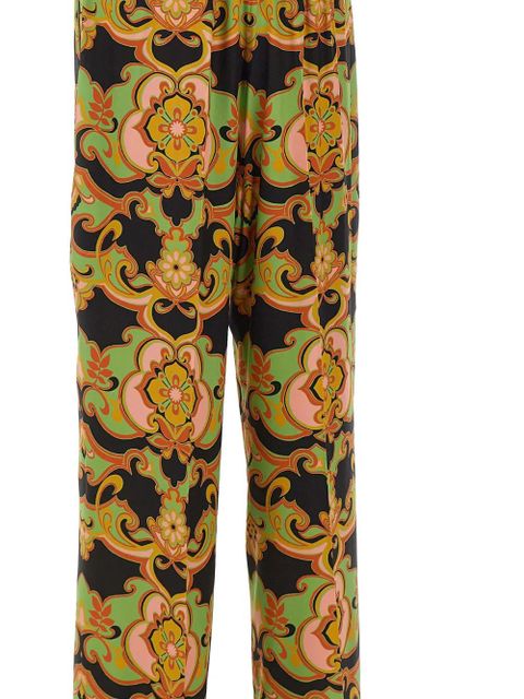 ETRO floral palazzo pants - Black