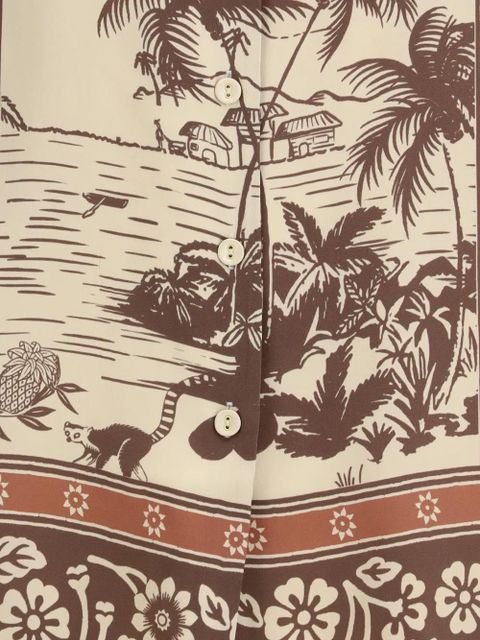 ALEMAIS Alberta graphic-print shirt - Neutrals