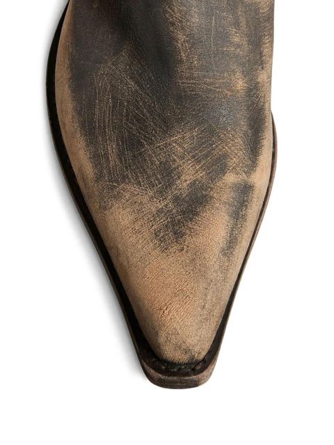 KHAITE calf leather pointed-toe boots - Brown - zdjęcie produktu nr 2