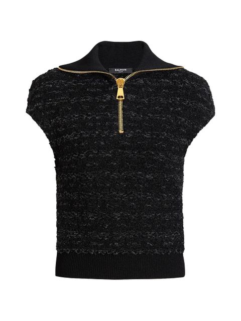 Balmain tweed top - Black - zdjęcie produktu nr 1