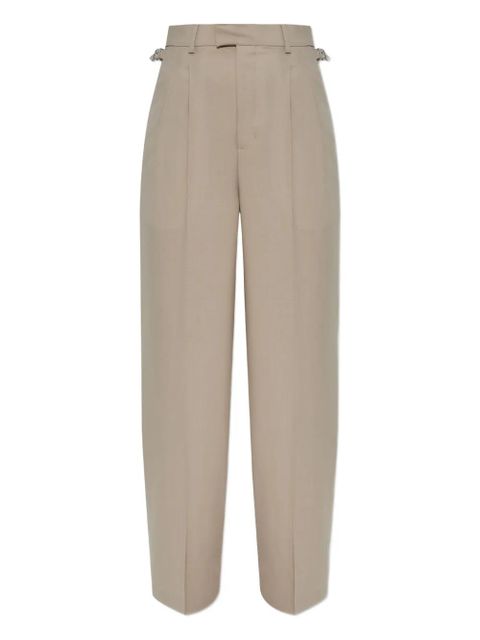 AMI Paris pleated buckle-fastening trousers - Neutrals - zdjęcie produktu nr 1