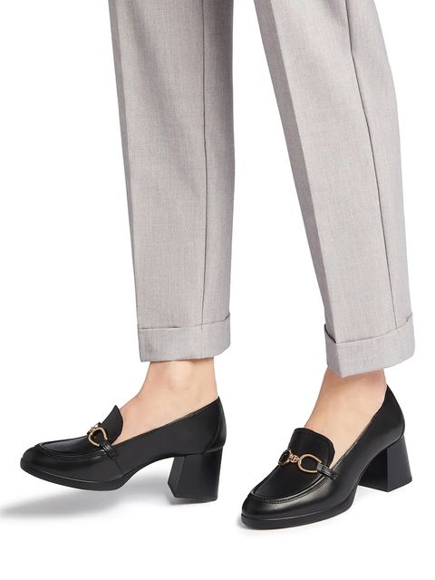 Geox czółenka skórzane D WALK PLEASURE 55 F kolor czarny na słupku D46XBF 00043 C9999