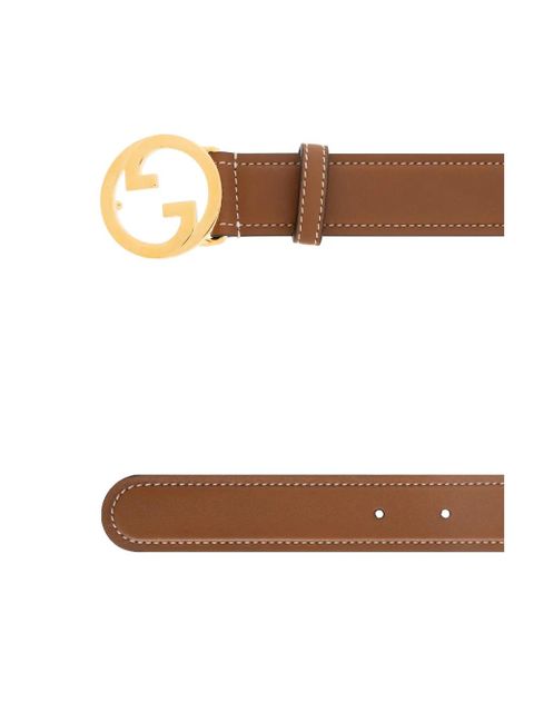 Gucci Caramel leather Gucci Blondie belt - Brown