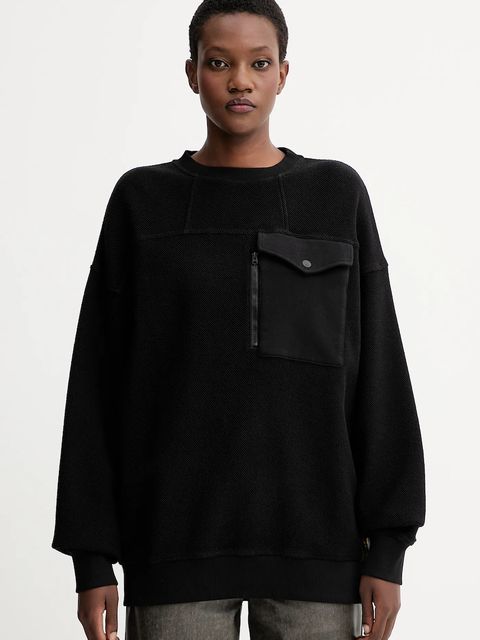 G-Star bluza bawełniana 0 damska kolor czarny gładka D27733.E312 - zdjęcie produktu nr 1