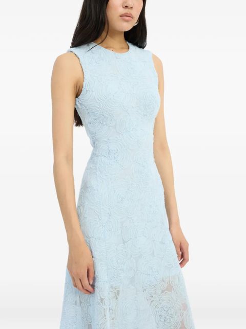 ROTATE BIRGER CHRISTENSEN floral-mesh maxi dress - Blue