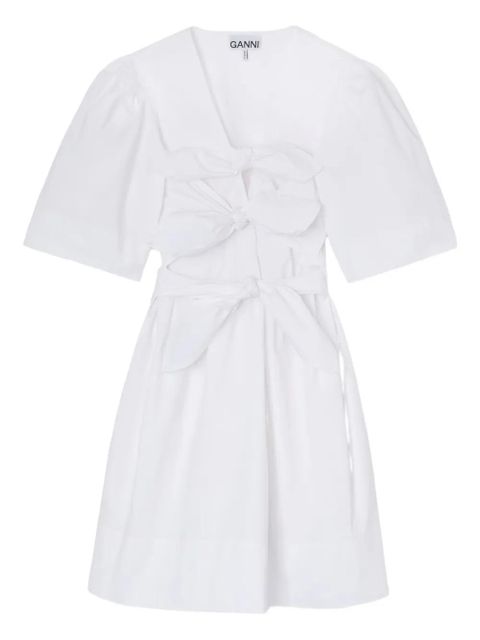 GANNI bow-detail dress - White - zdjęcie produktu nr 1
