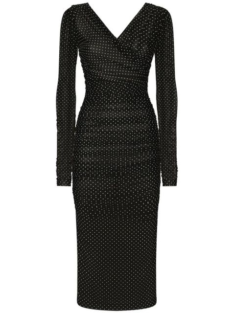 Dolce & Gabbana polka-dot tulle midi dress - Black - zdjęcie produktu nr 1