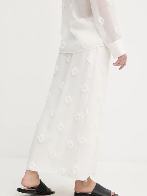 Samsoe Samsoe spódnica SAAGNETE kolor beżowy maxi prosta F25200059