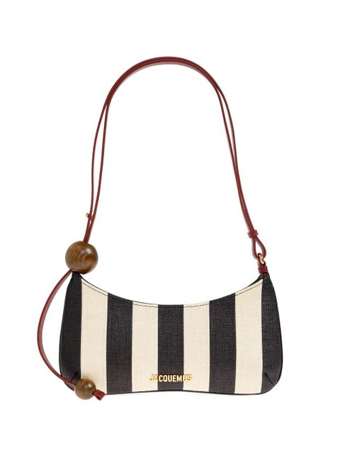 Jacquemus The Bisou Perle striped shoulder bag - Black - zdjęcie produktu nr 1