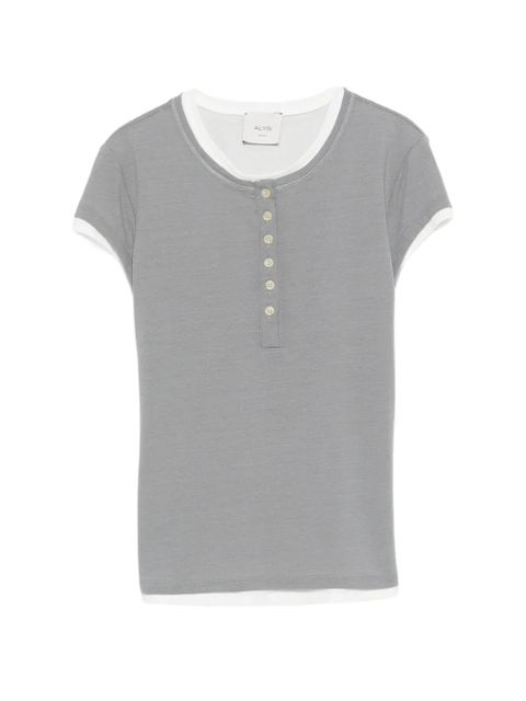 Alysi buttoned T-shirt - Grey - zdjęcie produktu nr 1
