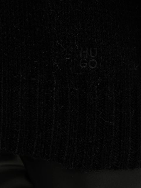 HUGO sweter z wełną damski kolor czarny 50548137