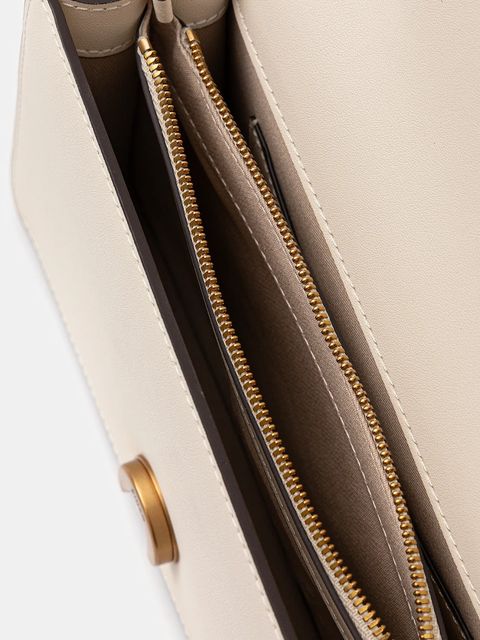 Pinko torebka skórzana kolor beżowy 105856 A0F1