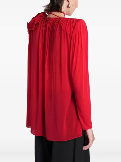 Magda Butrym ruffled tie top - Red
