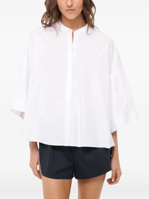 STAUD Enzo pleated blouse - White