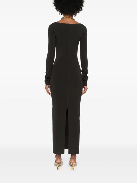 Nanushka seam-detail ribbed midi dress - Black - zdjęcie produktu nr 2