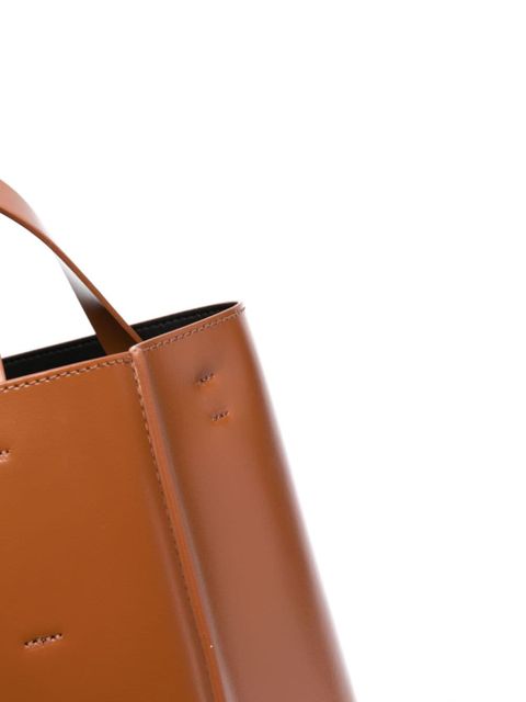 Marni small Museo leather tote bag - Brown