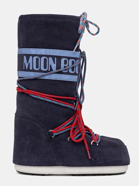 Moon Boot śniegowce MB ICON SUEDE LACES kolor granatowy 80D1403050 F017 - zdjęcie produktu nr 2