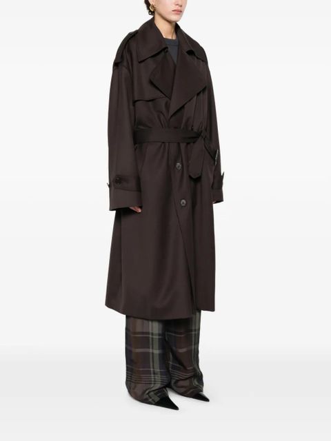 The Frankie Shop Dursley tailored belted trench coat - Brown