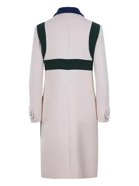 Prada face-intarsia single-breasted coat - Neutrals