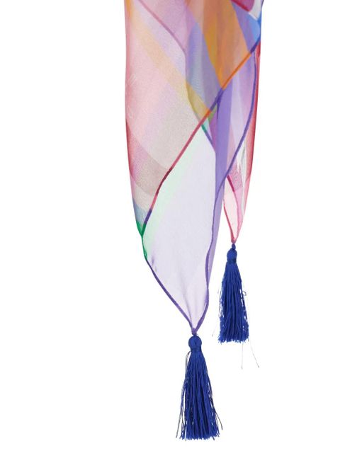 ETRO striped tassel blouse - Orange