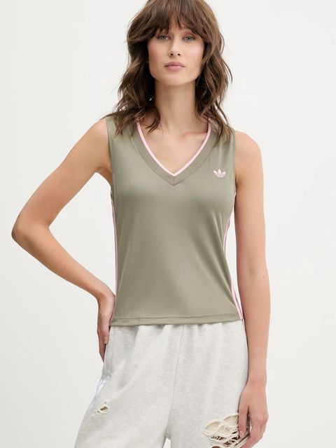 adidas Originals top V-Neck kolor zielony KD2281 - zdjęcie produktu nr 1