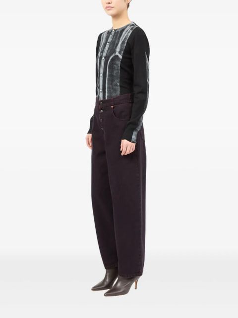 MM6 Maison Margiela high-waisted button-fly jeans - Purple