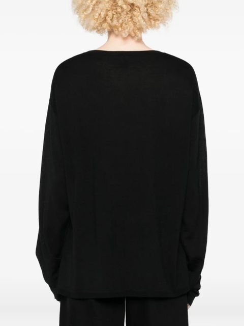 TOTEME round-neck sweater - Black