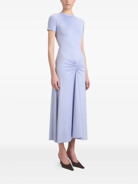 Victoria Beckham gathered waist midi dress - Blue