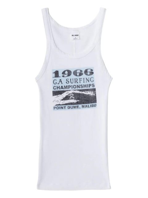 RE/DONE ribbed graphic tank - White - zdjęcie produktu nr 1