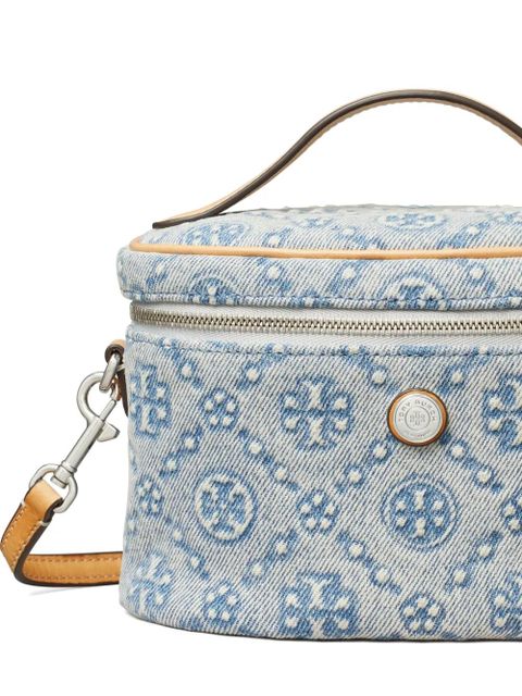 Tory Burch T monogram denim soft vanity case - Blue