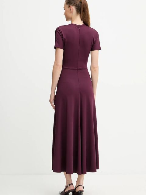 Victoria Beckham sukienka kolor bordowy maxi prosta 1325JDR006476A
