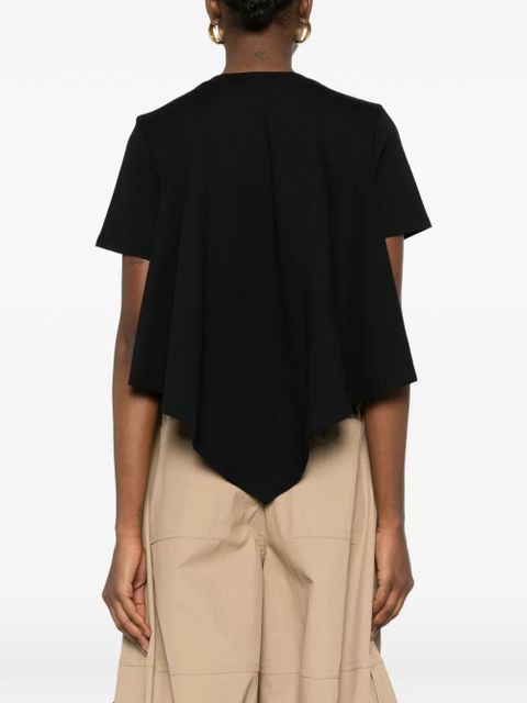 LOEWE asymmetric-hem logo-detail T-shirt - Black