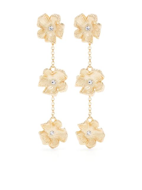 Maje Flower drop earrings - Gold - zdjęcie produktu nr 1