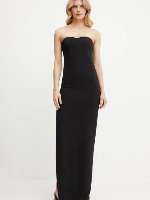 Elisabetta Franchi sukienka kolor czarny maxi prosta ABR4652E2