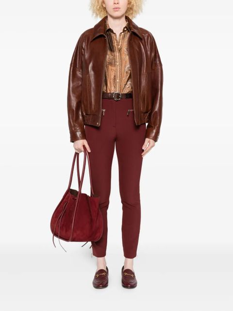 ETRO zip-detail trousers - Red - zdjęcie produktu nr 2