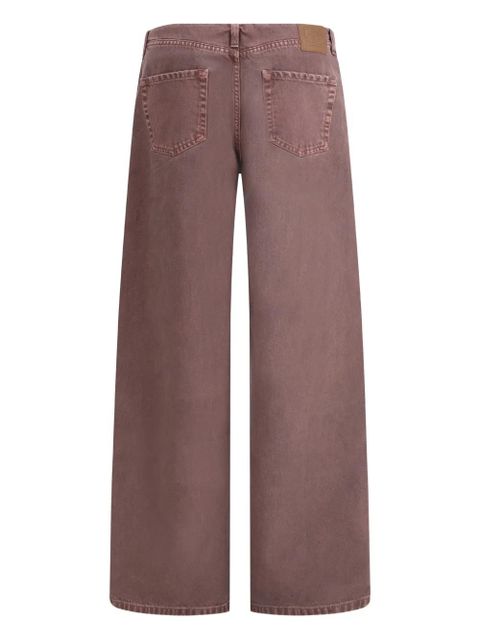 Magda Butrym wide-leg denim trousers - Brown