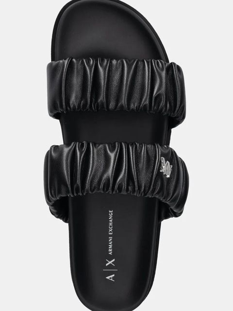 Armani Exchange klapki damskie kolor czarny XDP062 XV926 00002