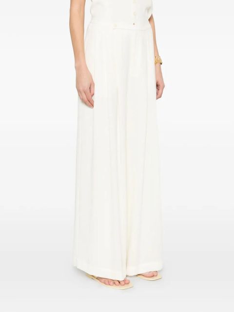 Eleh button pleated tailored trousers - Neutrals