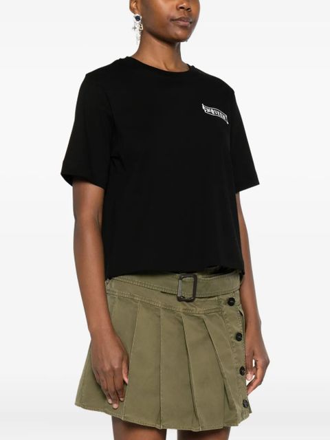 Alexander McQueen logo-embroidered short-sleeve T-shirt - Black