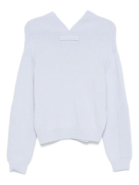Victoria Beckham V-neck sweater - Blue - zdjęcie produktu nr 2