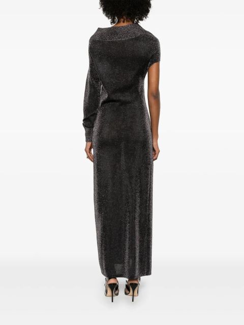 FENDI draped lurex gown - Black